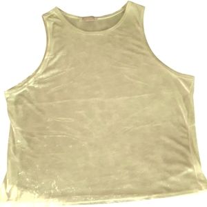 Cream Shiny Summer Tank, S